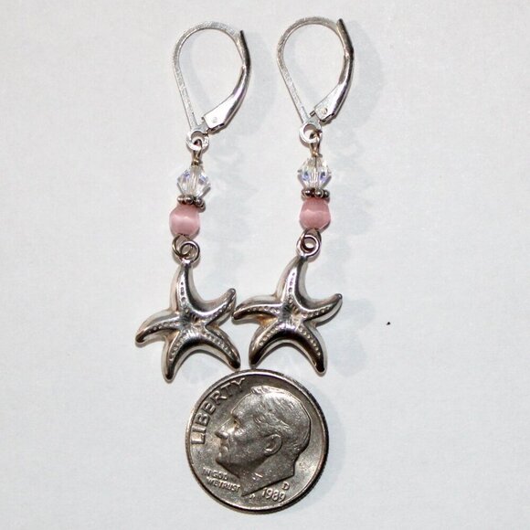 Sterling Silver Starfish Earrings - Picture 3 of 4